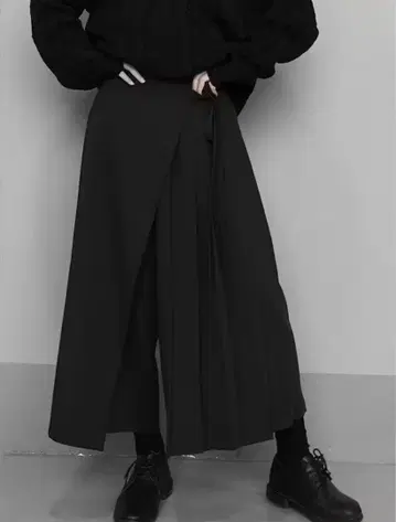 와이드 팬츠 비대칭 여성용