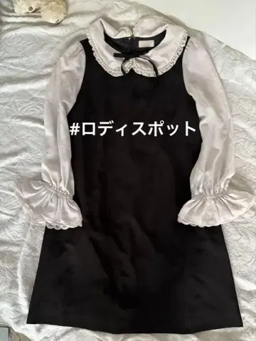 로디스포토 펄 카라 부착 원피스