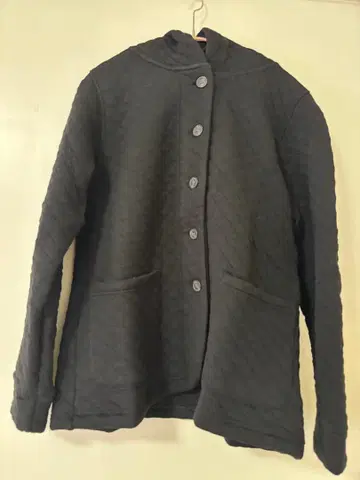 SUN VALLEY 후드 부착 퀼팅 자켓 M 블랙