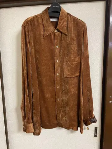 BED J.W. FORD 벨벳 셔츠 - 브라운