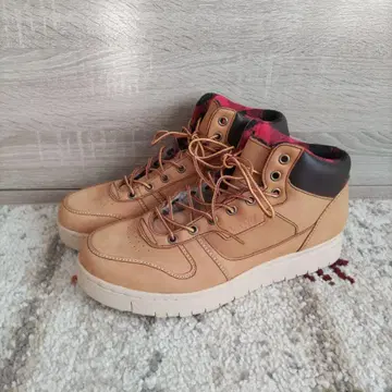 VANS 베이지 가죽 하이컷 스니커즈 29cm