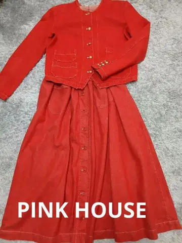 PINK HOUSE 빨간색 데님 셋업