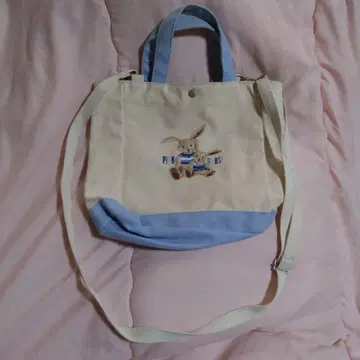 핑크하우스 / 베이비핑크하우스 토끼 자수 숄더백