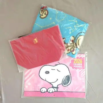 스누피 2026 달력 담요 가죽 느낌 런치 토트백