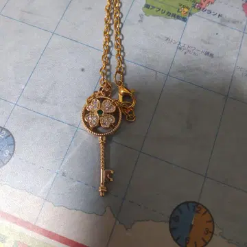 꽃 모티브 열쇠 디자인 목걸이