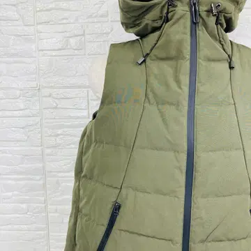 노아제 다운 베스트 L 후드 부착 카키 그린 [ 1985 29 ]