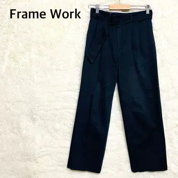 프레임워크 치노 팬츠 벨트 포함 스트레이트 실루엣 후크 S 사이즈