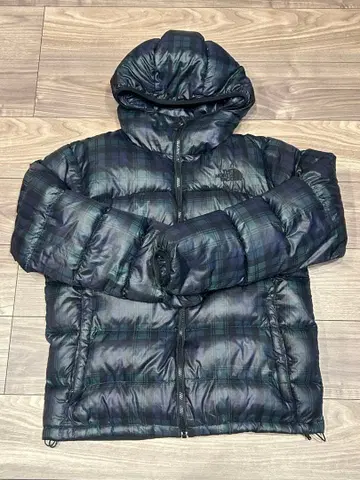 THE NORTH FACE 체크 무늬 다운 자켓 M