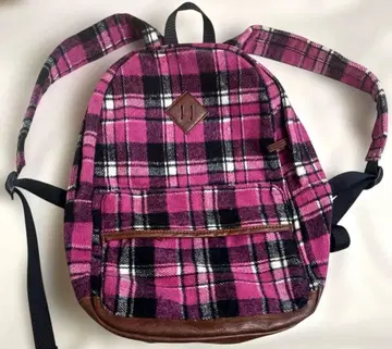 헤이세이 헤이세이 여아 y2k 깅엄 체크 패턴 핑크 백팩