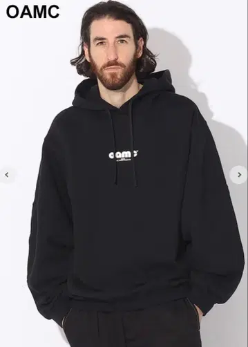 Oamc 오버 사이즈 후디 Black
