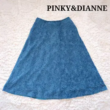 컨디션 최상 핑키앤다이안 2024AW 자카드 플레어 스커트 파랑