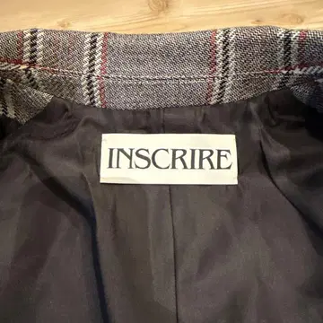 INSCRIRE 체크 무늬 테일러드 자켓 36