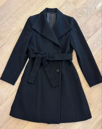 ANAYI 더블 버튼 코트 허리 벨트 포함 38