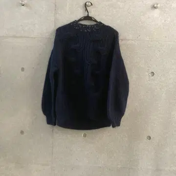 near.nippon 네이비 케이블 짜임 니트 미사용 택 포함