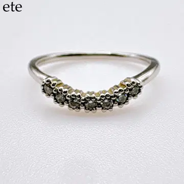 [ete] silver925 슬림 V자 아치형 반지 7호 다이아몬드풍