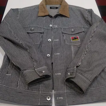 XLARGE 스트라이프 자켓 코듀로이 옷깃