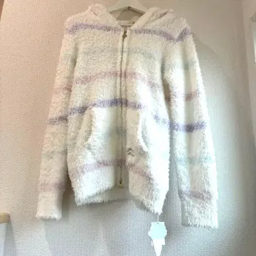 젤라또피케 후드 부착 룸웨어 화이트 스트라이프