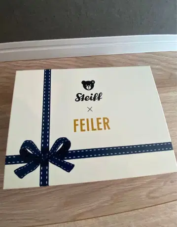 Steiff x Feiler 봉제 인형과 손수건 세트