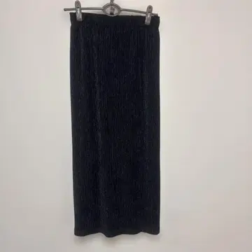 벨로아 플리츠 백 슬릿 롱 타이트 스커트 -워셔블-