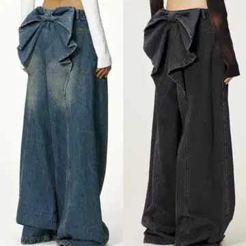 marrknull blue bowknot jeans 리본 데님
