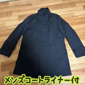 남성용 스텐카라 코트 라이너 포함 블랙 L 사이즈