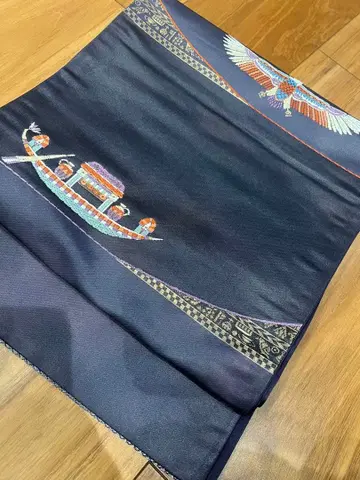 후쿠로 오비 캐주얼 오비 이집트풍 배와 독수리 새상품급 중고 덤 포함