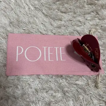 POTETE 3heart clip red