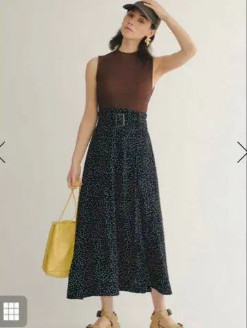 스나이델 니트 도킹 도트 롱 원피스