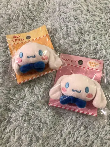 시나모롤 봉제 머리끈 봉제 배지