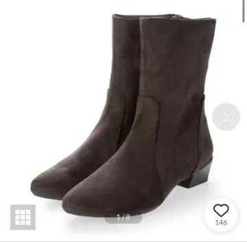 fitfit 포인티드 미들 부츠 II (차콜 그레이)