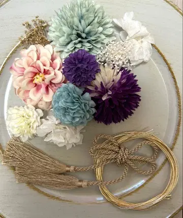 classic 화려한 성인식 졸업식 시치고산 사전 촬영 머리 장식