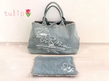 사만다 타바사 디럭스 스누피 데님 백