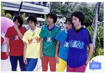 아라시 집합 공식 사진(373) 하와이 데뷔 구 아라시 로고