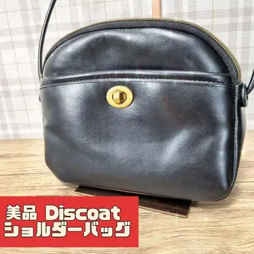 새상품급 Discoat 빈티지 네이비 숄더백 소형
