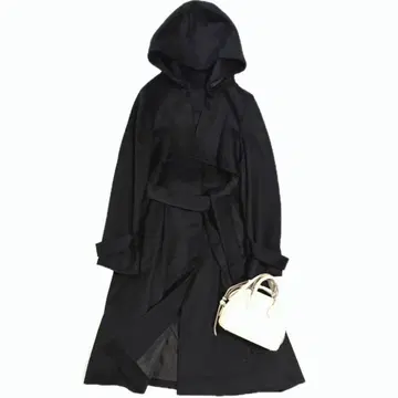 [컨디션 최상] 루일 에 부티크 2way 스탠드 카라 울 롱 코트 블랙