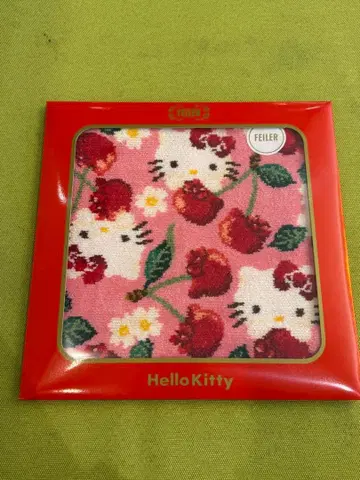 페리라 산리오 키티 손수건 체리 핑크