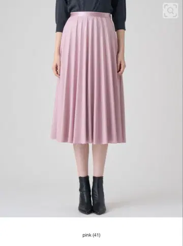 아나이 ANAYI 레더라이크 새틴 스커트