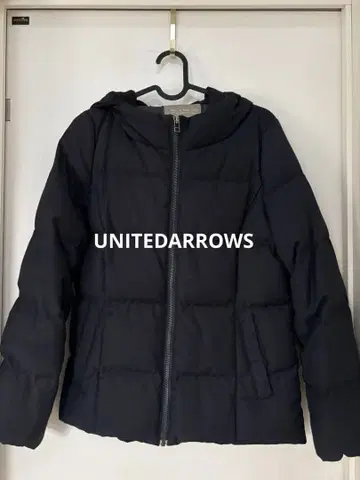 유나이티드 애로우즈 네이비 후드 부착 다운 자켓 38 사이즈