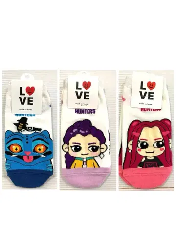 KPOP 걸즈! 데몬 헌터즈 양말 삭스 3켤레 세트