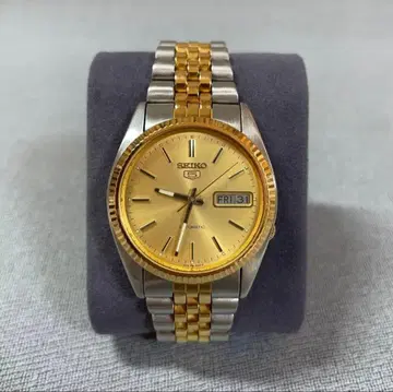 SEIKO 자동 와인딩 손목시계 골드/실버