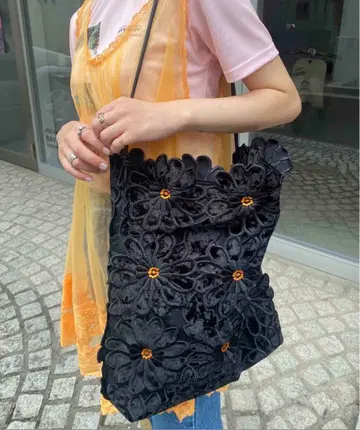 [ CASSELINI ] HEY! Mrs ROSE 벨로아 플라워 TOTE