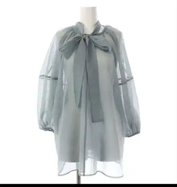 CLANE 그레이 리본 포함 셔츠