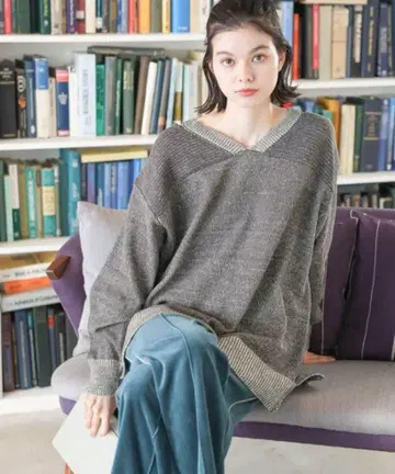 니코앤드 슬릿 V넥 니트