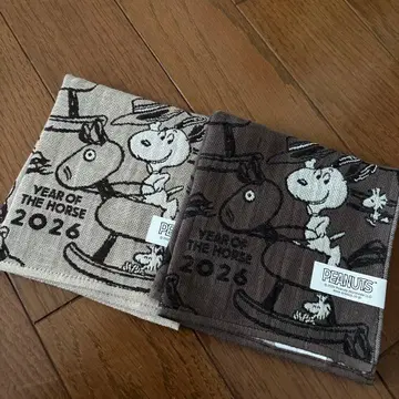 스누피 거즈 손수건 2026년 십이지 2개