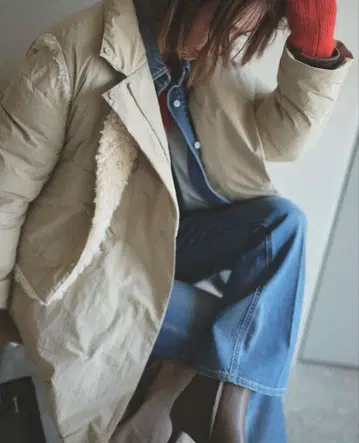 [ 2장 세트/멀티 WAY ] s.야마다 콜라보 다운 코트 베이지 38