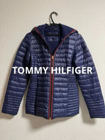 TOMMY HILFIGER 충전솜 다운 네이비 후디
