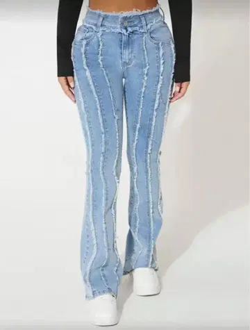 플레어 레그 청바지 여성용