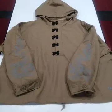 x-girl 후드 부착 베이지 자켓