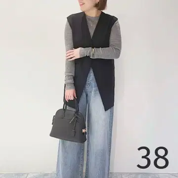 [ 스픽 앤 스팬 ] V 컬러 롱베스트 38 블랙