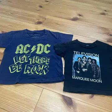키즈 T셔츠 키즈 락 T셔츠 AC/DC TELEVISION